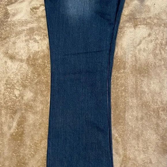 Miss Me Dark Blue Boot Cut Jeans with Embellished Pockets Size 28 - Picture 9 of 13